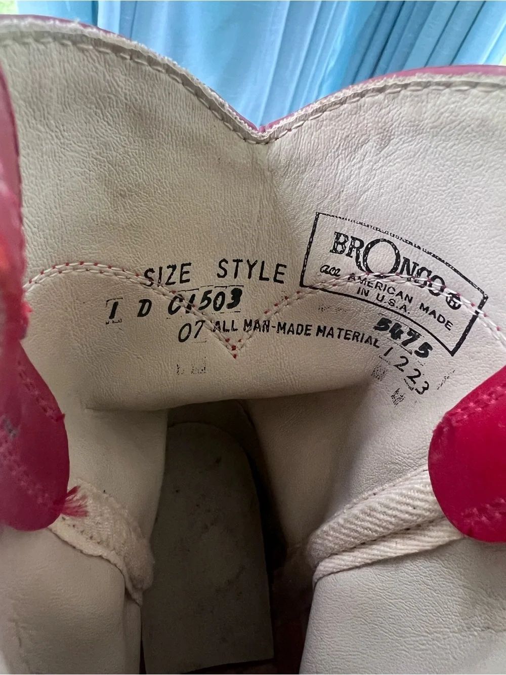 Kids Red Leather Pull-On Cowboy Boots. All man made material.